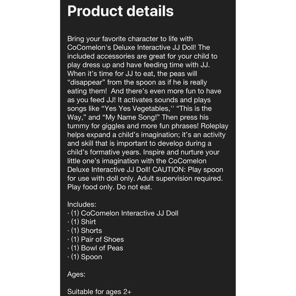 cocomelon deluxe interactive JJ doll - Picture 8 of 9